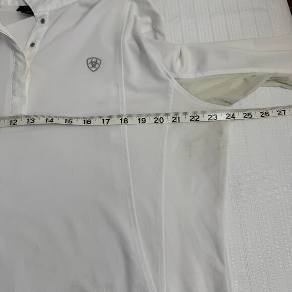 ARIAT White Show Shirt XXL Long Sleeve Equestrian Competition English Riding Top - Picture 10 of 10